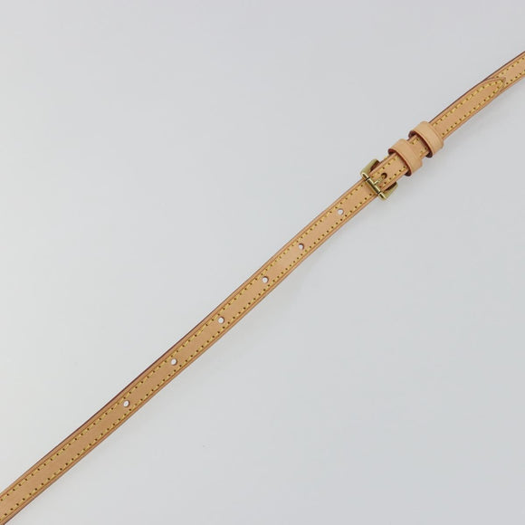 LOUIS VUITTON Adjustable Shoulder Strap Leather 39.4""-47.2"" Beige Auth mr2635