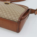 CELINE Macadam Canvas Shoulder Bag PVC Beige Gold Auth mr2636-10
