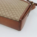 CELINE Macadam Canvas Shoulder Bag PVC Beige Gold Auth mr2636-12