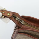 CELINE Macadam Canvas Shoulder Bag PVC Beige Gold Auth mr2636-14