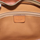 CELINE Macadam Canvas Shoulder Bag PVC Beige Gold Auth mr2636-15