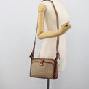 CELINE Macadam Canvas Shoulder Bag PVC Beige Gold Auth mr2636-23