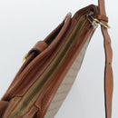 CELINE Macadam Canvas Shoulder Bag PVC Beige Gold Auth mr2636-6