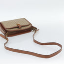 CELINE Macadam Canvas Shoulder Bag PVC Beige Gold Auth mr2636-7