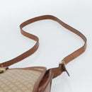 CELINE Macadam Canvas Shoulder Bag PVC Beige Gold Auth mr2636-8