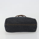 FENDI Tote Bag Denim Blue Silver Auth mr2637-6