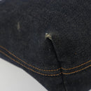 FENDI Tote Bag Denim Blue Silver Auth mr2637-15