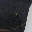 FENDI Tote Bag Denim Blue Silver Auth mr2637-16
