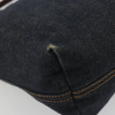 FENDI Tote Bag Denim Blue Silver Auth mr2637-17