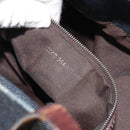 FENDI Tote Bag Denim Blue Silver Auth mr2637-11