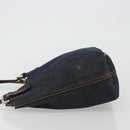 FENDI Tote Bag Denim Blue Silver Auth mr2637-4