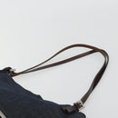 FENDI Tote Bag Denim Blue Silver Auth mr2637-14