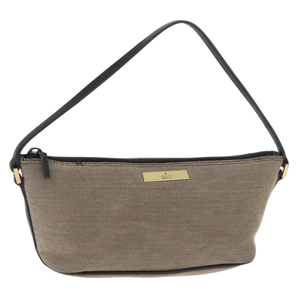 GUCCI Hand Bag Canvas Khaki Gold 07198 Auth mr2638