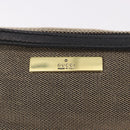 GUCCI Hand Bag Canvas Khaki Gold 07198 Auth mr2638-18