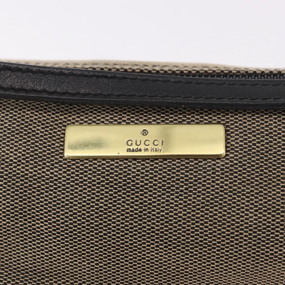 GUCCI Hand Bag Canvas Khaki Gold 07198 Auth mr2638