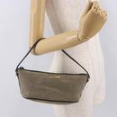 GUCCI Hand Bag Canvas Khaki Gold 07198 Auth mr2638-22