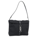 GUCCI Hand Bag Nylon Black Silver 001 3734 Auth mr2639-1