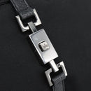 GUCCI Hand Bag Nylon Black Silver 001 3734 Auth mr2639-10