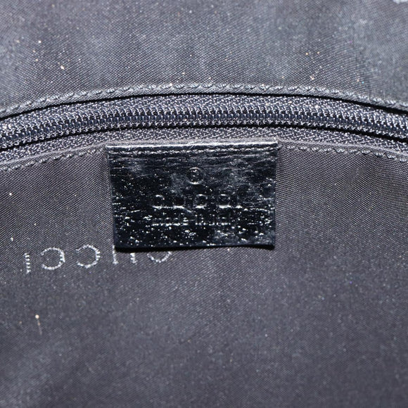 GUCCI Hand Bag Nylon Black Silver 001 3734 Auth mr2639