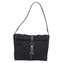 GUCCI Hand Bag Nylon Black Silver 001 3734 Auth mr2639-13