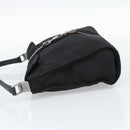GUCCI Hand Bag Nylon Black Silver 001 3734 Auth mr2639-3