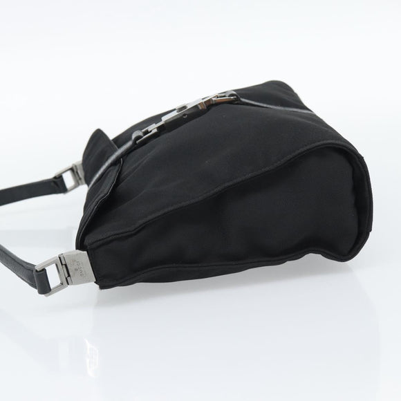 GUCCI Hand Bag Nylon Black Silver 001 3734 Auth mr2639