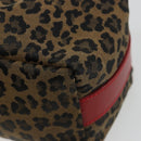 FENDI Pouch Canvas Brown Gold Auth mr2641-11