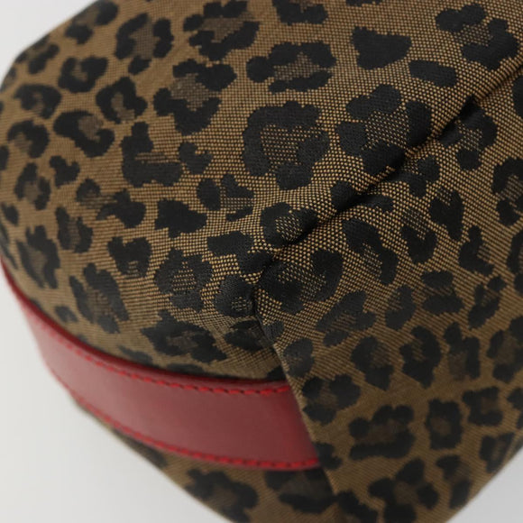 FENDI Pouch Canvas Brown Gold Auth mr2641