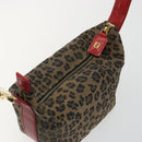 FENDI Pouch Canvas Brown Gold Auth mr2641-14