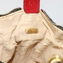 FENDI Pouch Canvas Brown Gold Auth mr2641-16