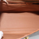 CELINE Macadam Canvas Hand Bag PVC Leather Brown Gold Auth mr2642-10