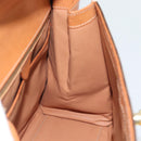 CELINE Macadam Canvas Hand Bag PVC Leather Brown Gold Auth mr2642-19