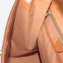 CELINE Macadam Canvas Hand Bag PVC Leather Brown Gold Auth mr2642-20