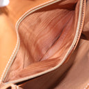 CELINE Macadam Canvas Hand Bag PVC Leather Brown Gold Auth mr2642-11