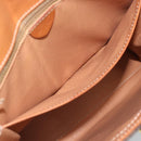 CELINE Macadam Canvas Hand Bag PVC Leather Brown Gold Auth mr2642-22
