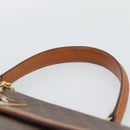CELINE Macadam Canvas Hand Bag PVC Leather Brown Gold Auth mr2642-14
