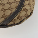 GUCCI GG Canvas Shoulder Bag Beige Gold 203257 Auth mr2643-15