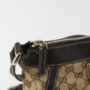 GUCCI GG Canvas Shoulder Bag Beige Gold 203257 Auth mr2643-10
