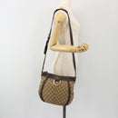 GUCCI GG Canvas Shoulder Bag Beige Gold 203257 Auth mr2643-23