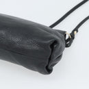 Chloe Shoulder Bag Leather Black Gold Auth mr2644-12