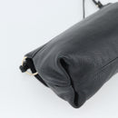 Chloe Shoulder Bag Leather Black Gold Auth mr2644-13
