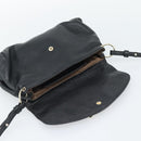 Chloe Shoulder Bag Leather Black Gold Auth mr2644-15