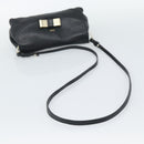 Chloe Shoulder Bag Leather Black Gold Auth mr2644-7