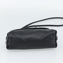 Chloe Shoulder Bag Leather Black Gold Auth mr2644-9