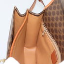 CELINE Macadam Shoulder Bag PVC Leather Brown Gold Auth mr2647-20