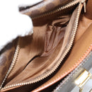 CELINE Macadam Shoulder Bag PVC Leather Brown Gold Auth mr2647-11