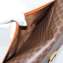CELINE Macadam Shoulder Bag PVC Leather Brown Gold Auth mr2647-23