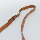 CELINE Macadam Shoulder Bag PVC Leather Brown Gold Auth mr2647-8