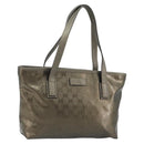 GUCCI GG Implementation Tote Bag PVC Bronze Silver 211133 Auth mr2649-1