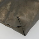 GUCCI GG Implementation Tote Bag PVC Bronze Silver 211133 Auth mr2649-15